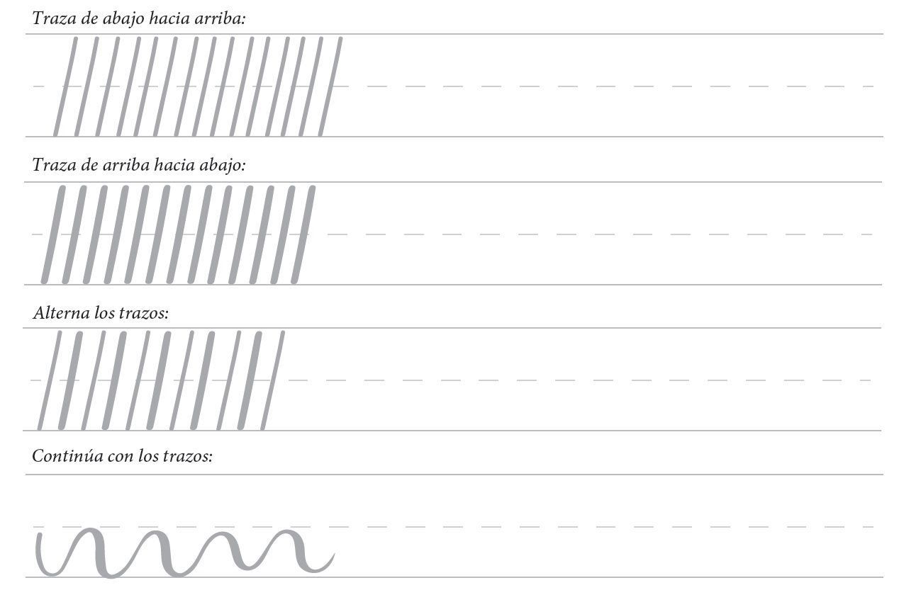 Ejercicios de caligrafía