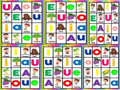 Actividades de vocales para preescolar 16 loteria de las vocales