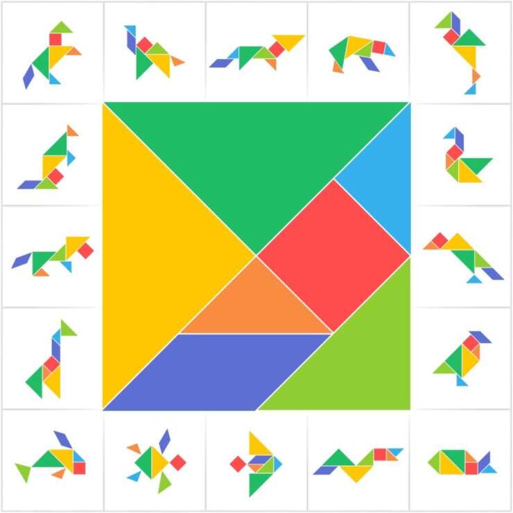 Descubre cómo dibujar y realizar actividades con Tangram 13 tangram