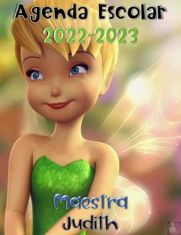 Agenda Escolar para descargar editable 34 AGENDA tinkerbell