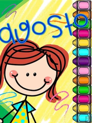 Agenda Escolar para descargar editable 25 Agenda doodles crayones