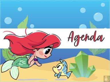 Agenda Escolar para descargar editable 32 Agenda princesas disney