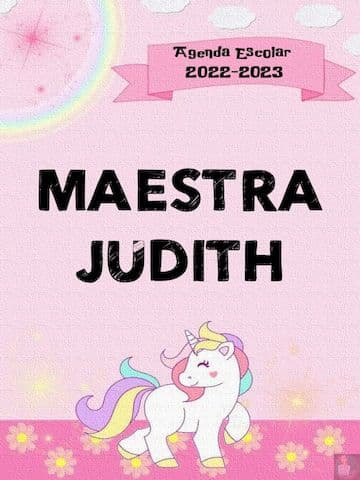 Agenda Escolar para descargar editable 33 Agenda unicornio 2