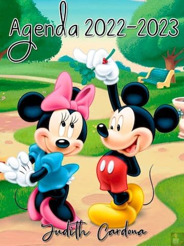 Agenda Escolar para descargar editable 37 Agenda mickey y minnie