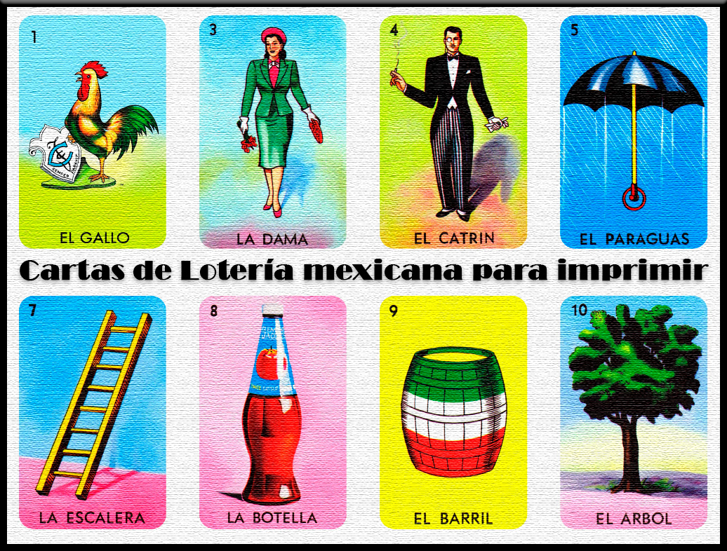 Cartas de Lotería mexicana para impri