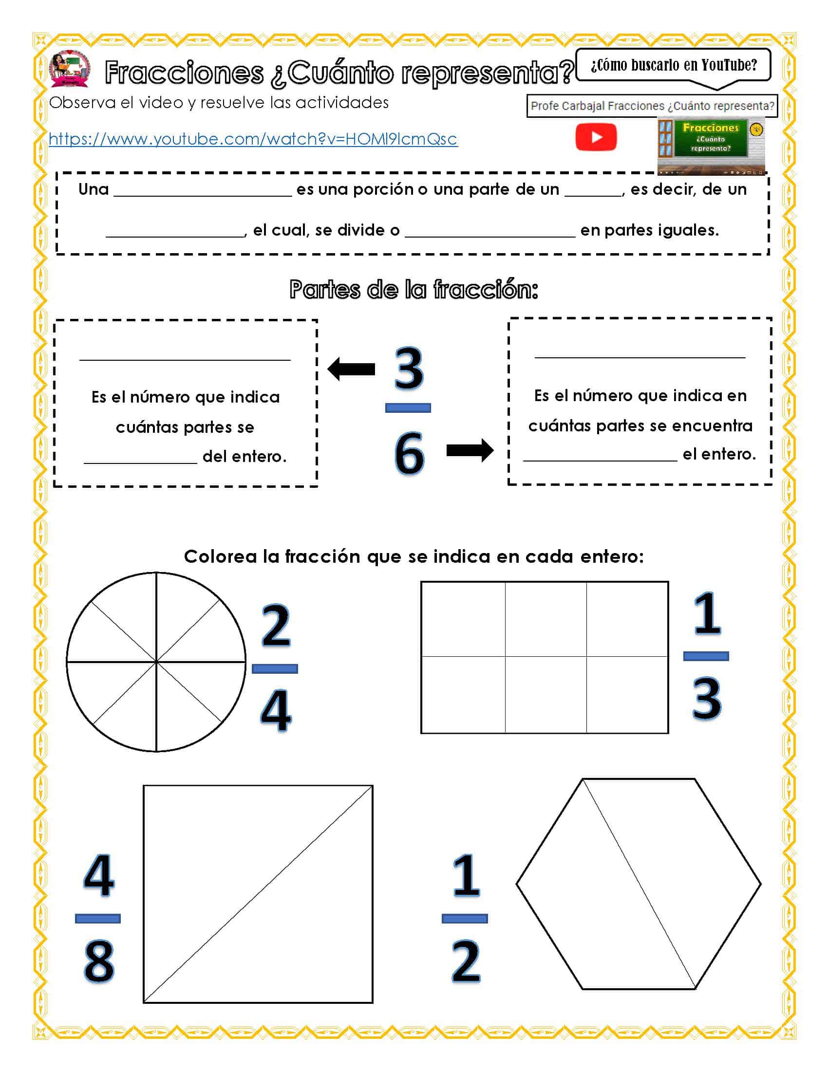 Cuadernillos de fracciones 3° Y 4°