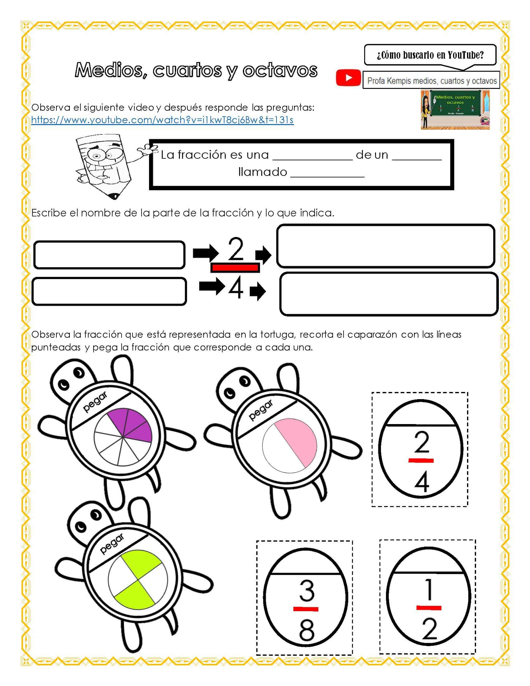 Cuadernillos de fracciones 3° Y 4°