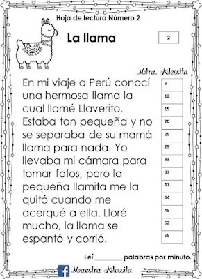 lecturas palabras por minuto