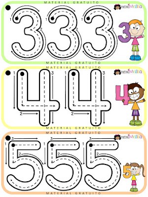 trazo de los numeros
