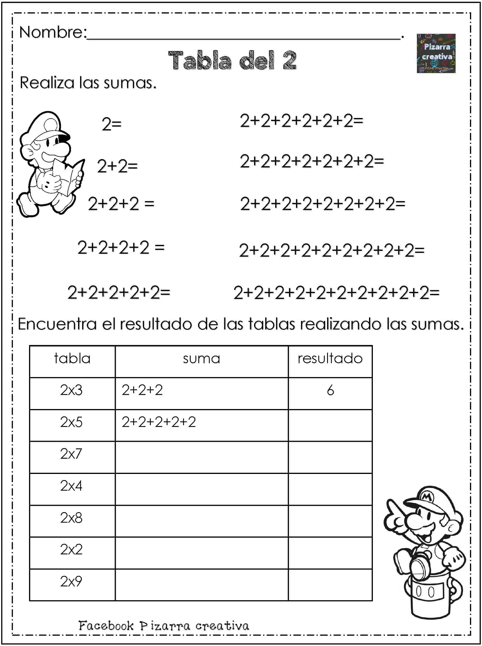 Actividades de tablas de multiplicar ¡Apréndelas de una forma divertida!