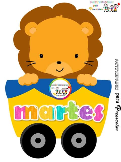 Tren de los días de la semana martes