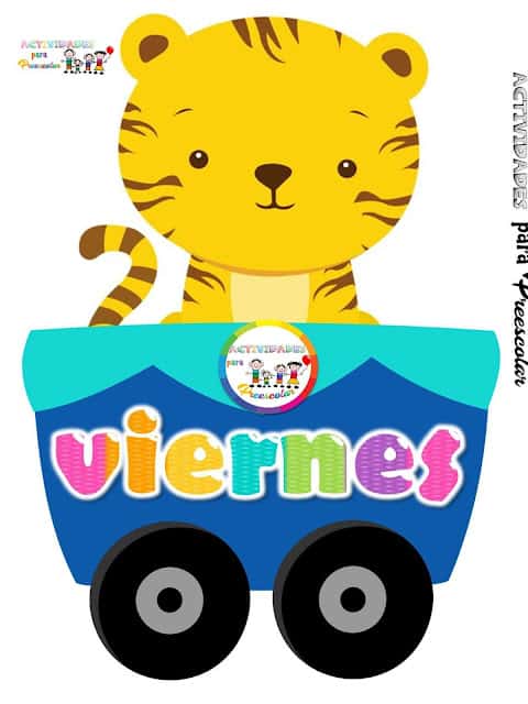 Tren de los días de la semana viernes