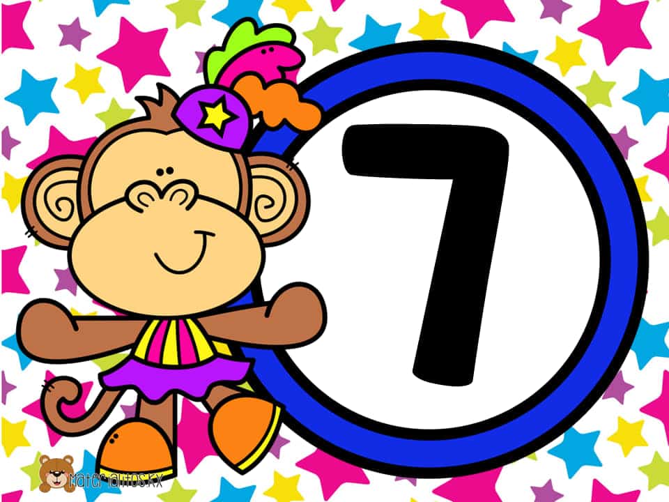 Carteles de los números del 1 al 10 Cartel de los numeros
