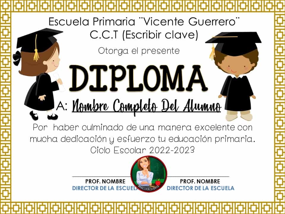 Plantillas de Diplomas de graduación para editar Diplomas de graduación 2023