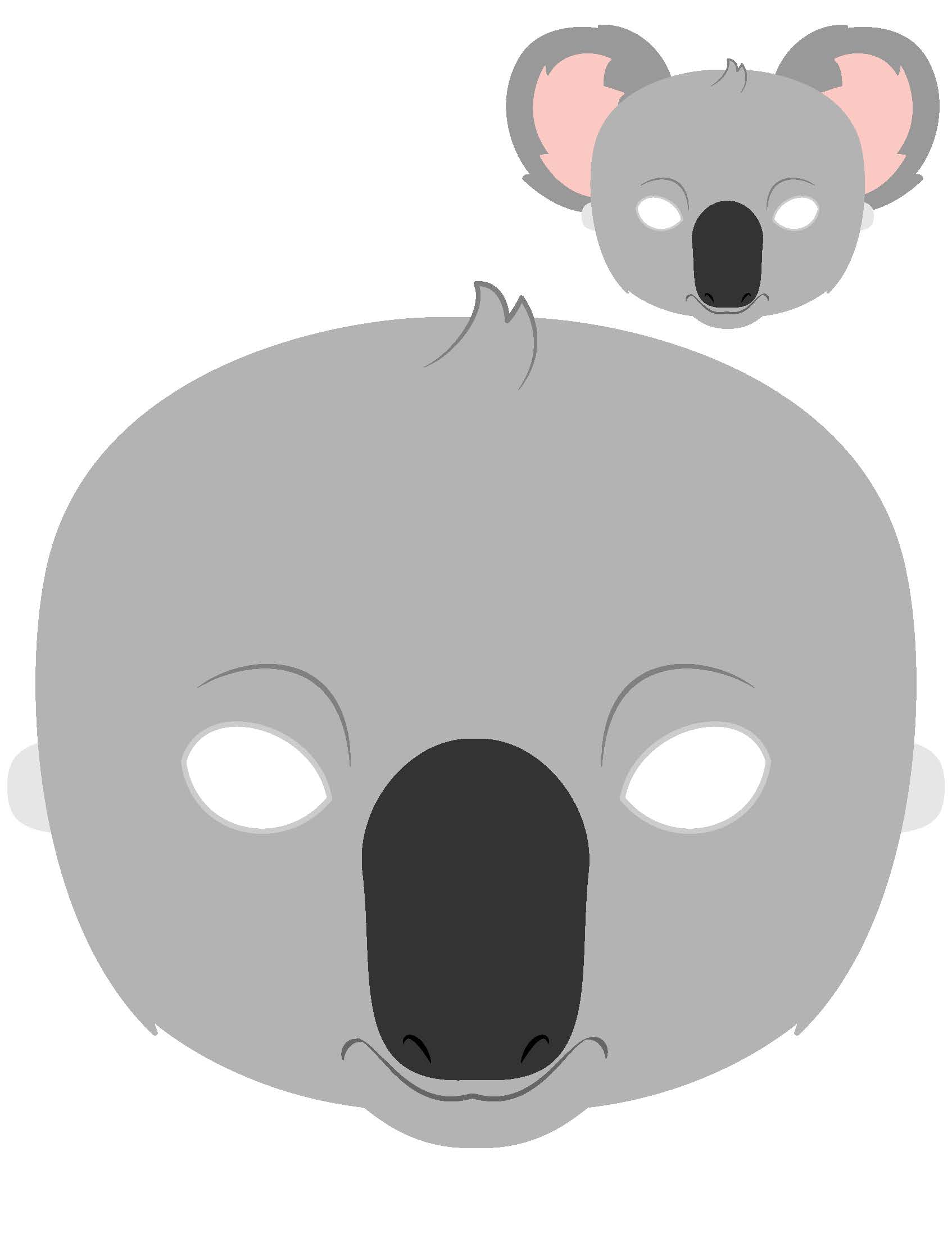 Mascaras de Papel 221 Máscara de koala