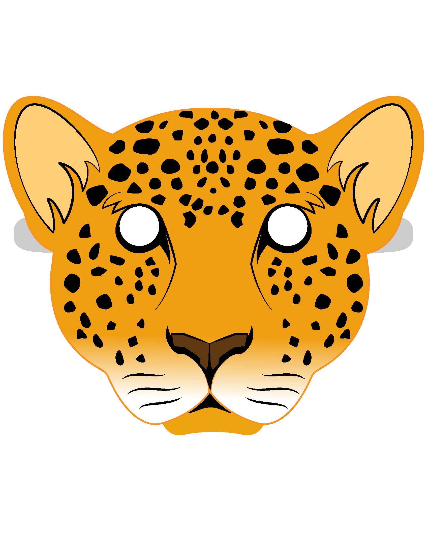 Mascaras de Papel 227 Máscara de leopardo