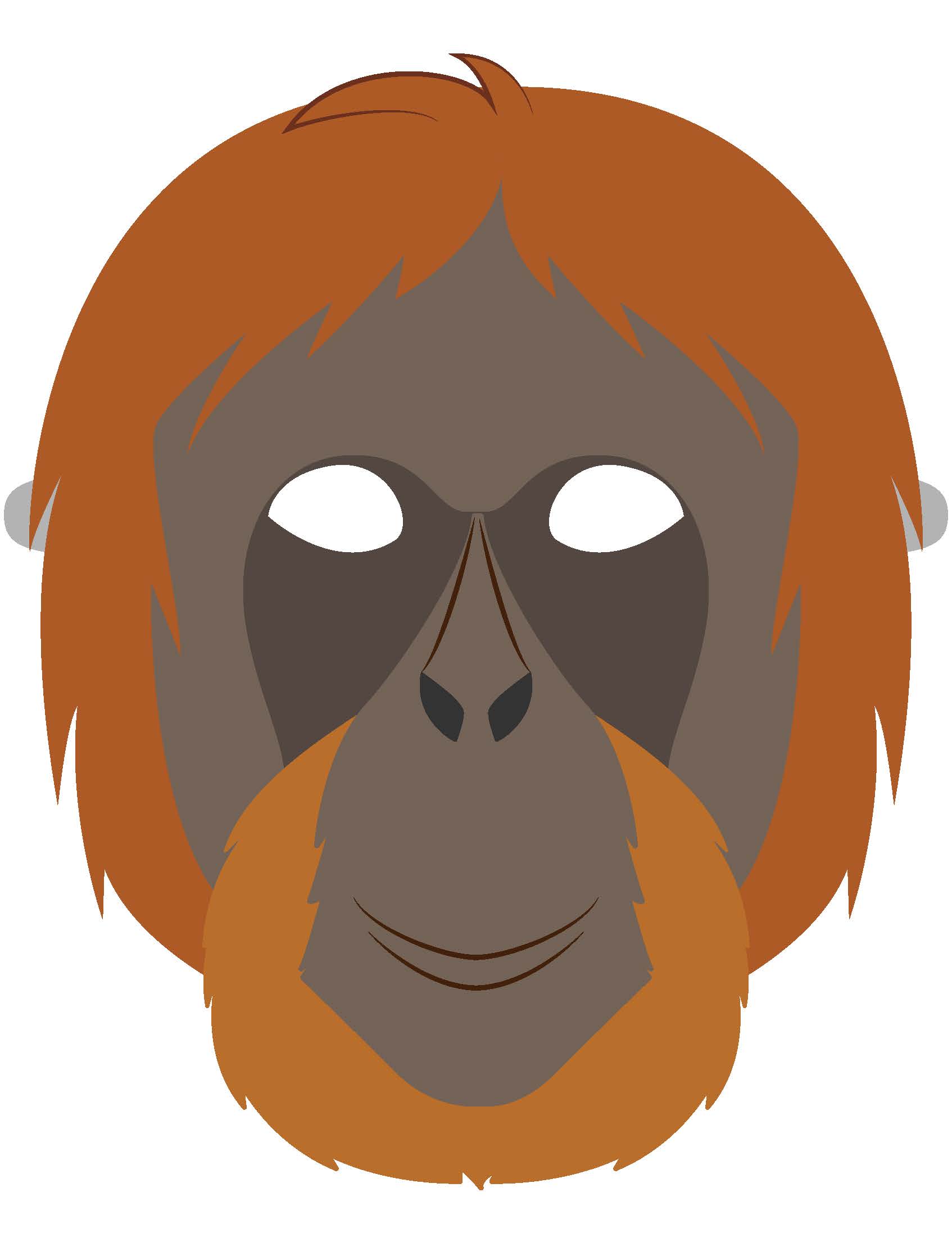 Mascaras de Papel 243 Máscara de orangután