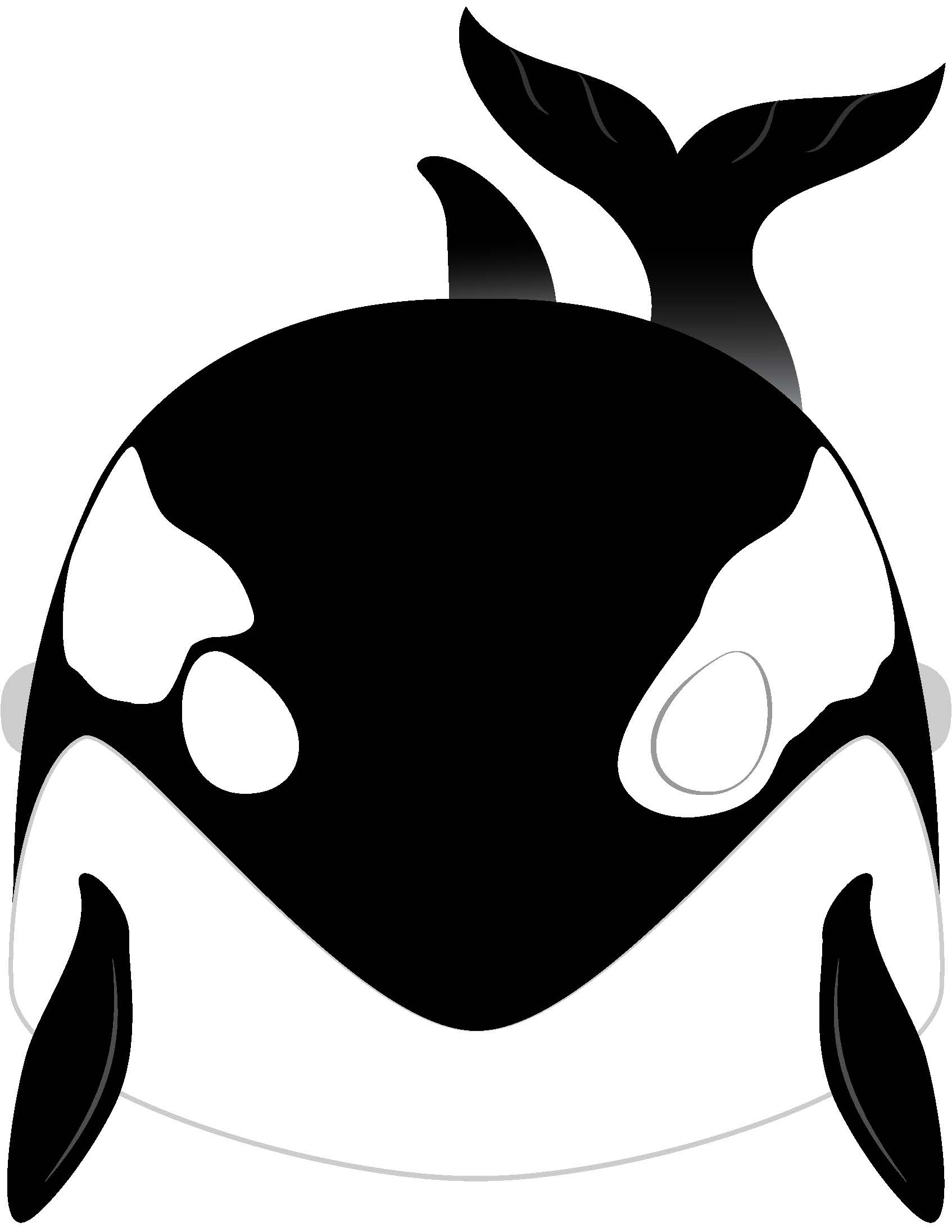 Mascaras de Papel 244 Máscara de orca