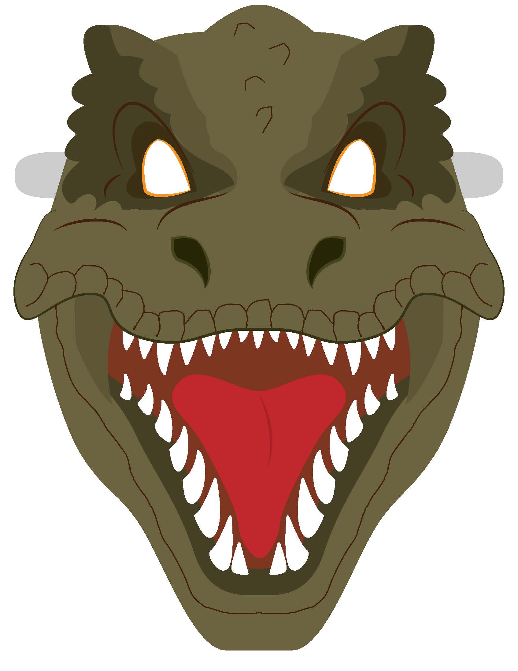 Mascaras de Papel 285 Máscara de tiranosaurio rex