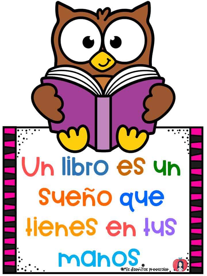 Biblioteca escolar/ Biblioteca de aula descarga materiales de apoyo en PDF frases de lectura