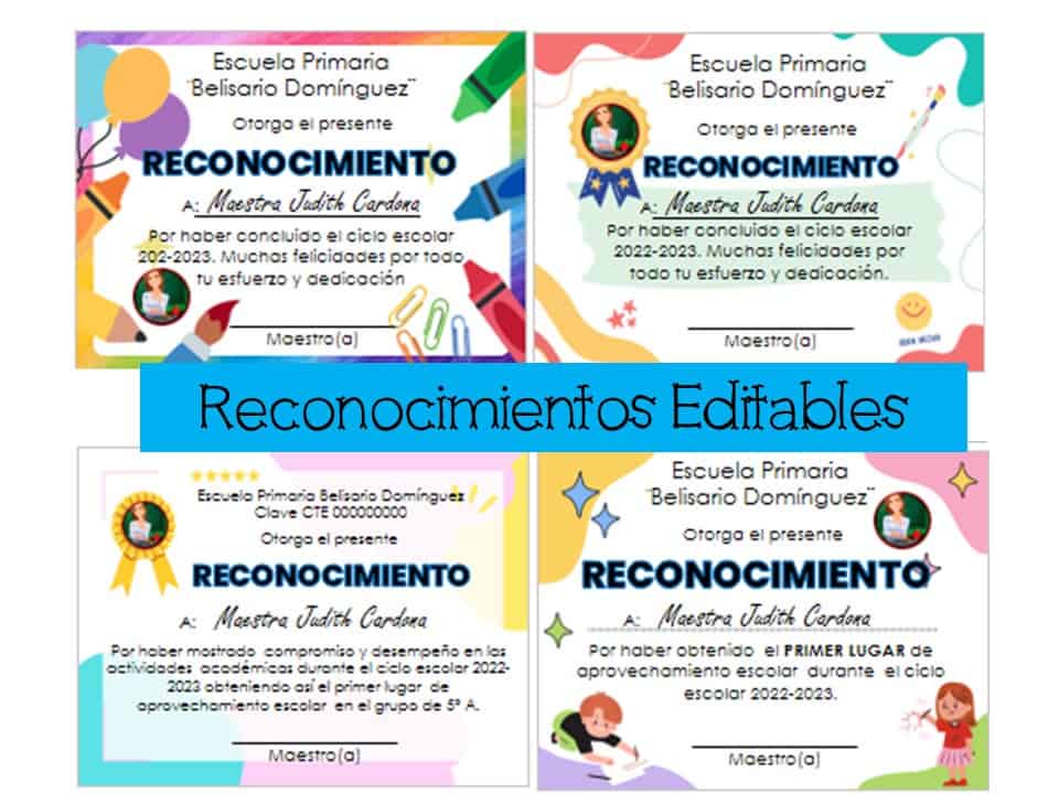 Diplomas editables 