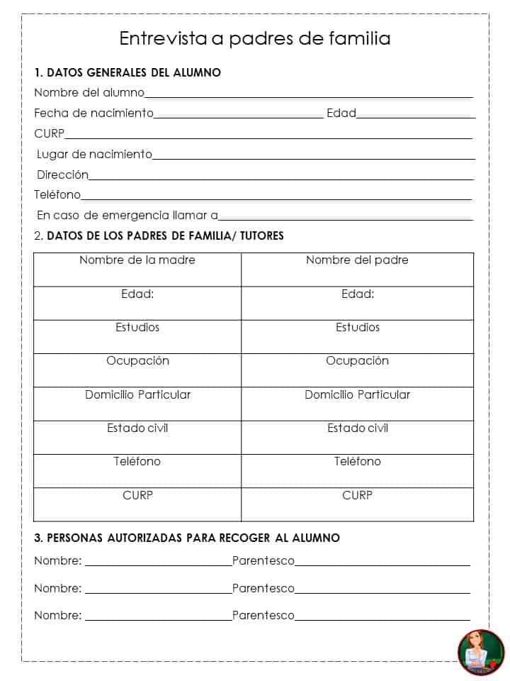 Entrevista padres de familia