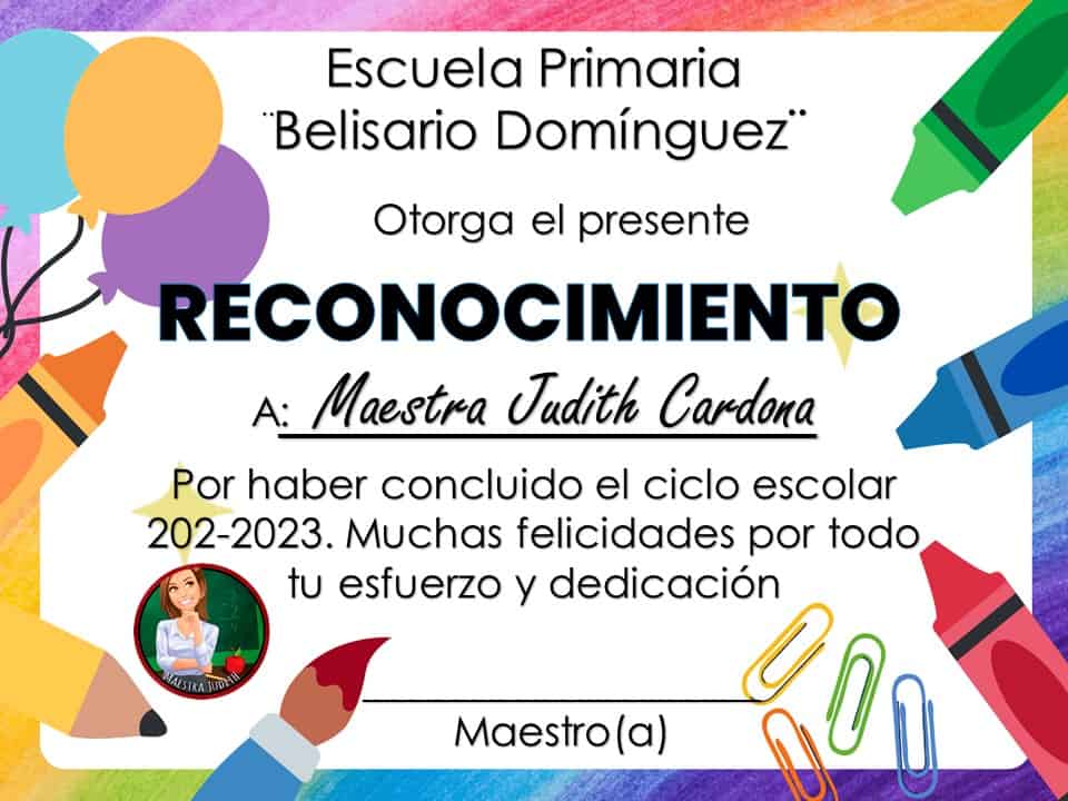 Diplomas de aprovechamiento escolar 