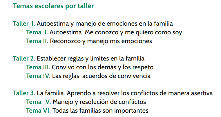 PNCE Taller para madres, padres y tutores PDF