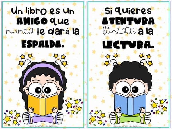 Biblioteca escolar/ Biblioteca de aula descarga materiales de apoyo en PDF separadores de lectura