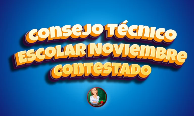 Consejo Técnico Escolar Noviembre Contestado - Material Educativo y