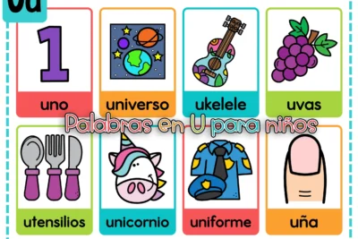 Palabras con U para niños 6 Palabras con u para niños