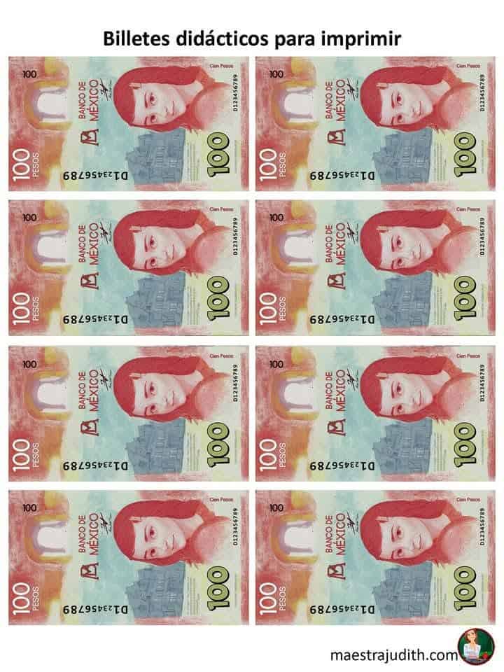 billetes para imprimir