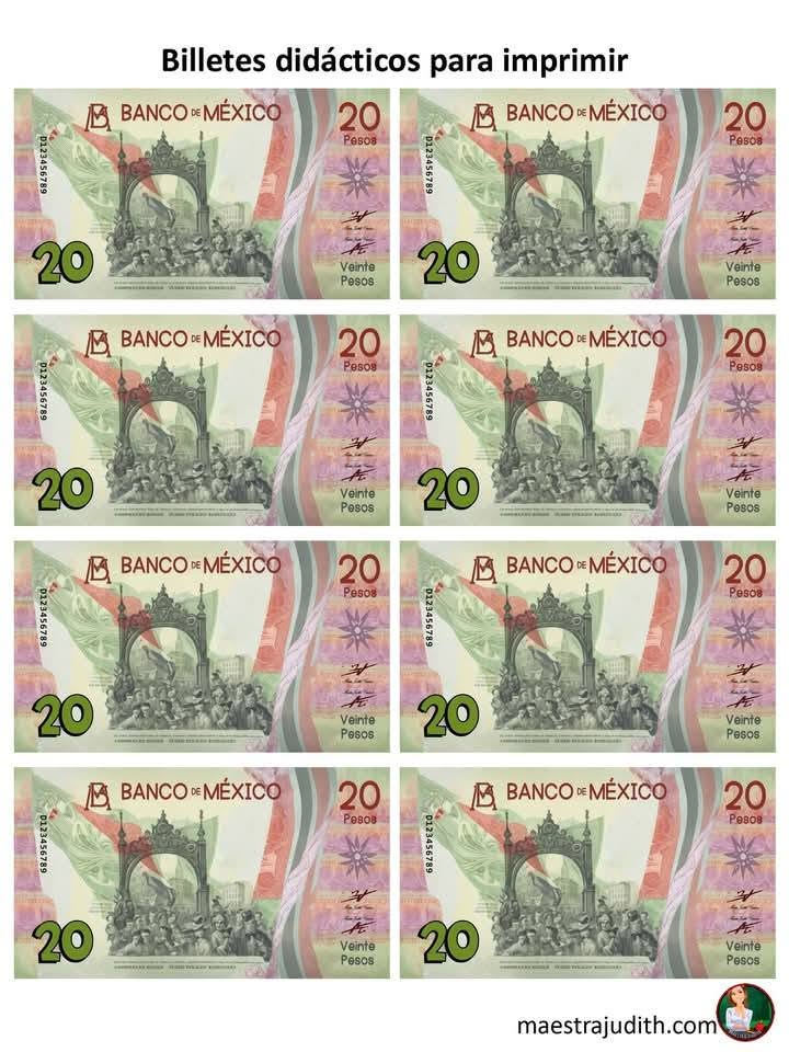billetes para imprimir