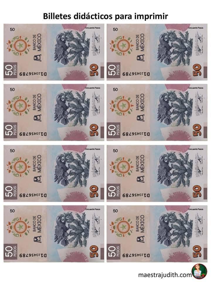 billetes para imprimir