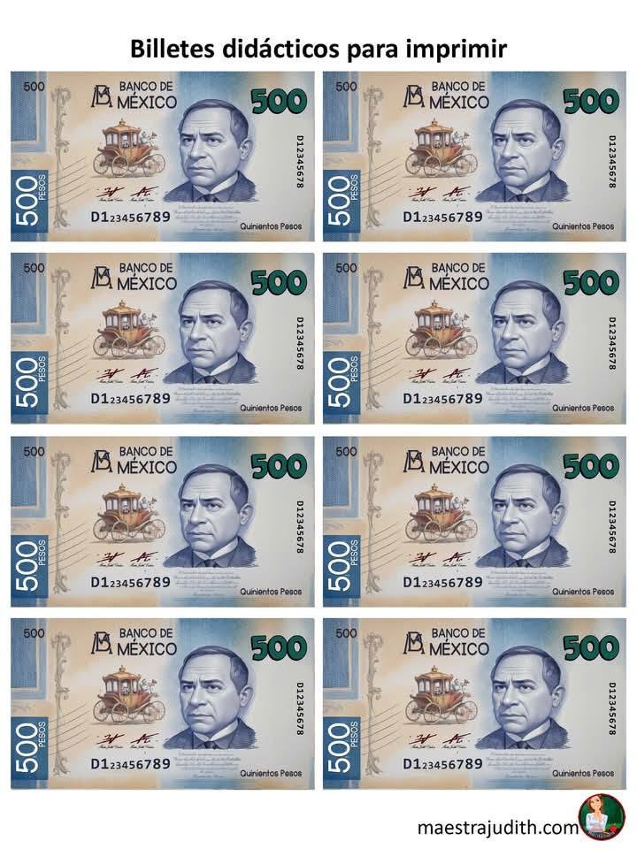 billetes para imprimir