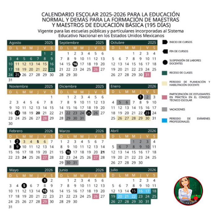 Calendario escolar 2025-2026