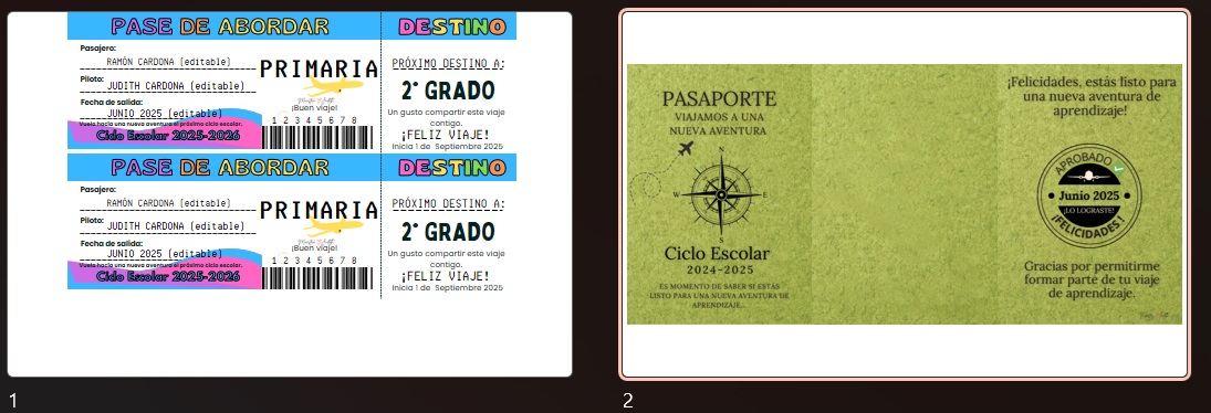 Divertidas Actividades para fin de curso 8 pasaporte y ticket actividades fin de cursos
