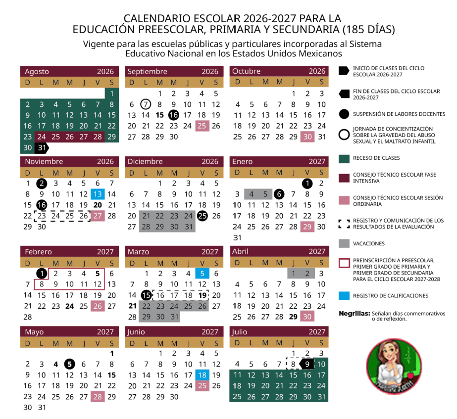 calendario escolar 2026-2027