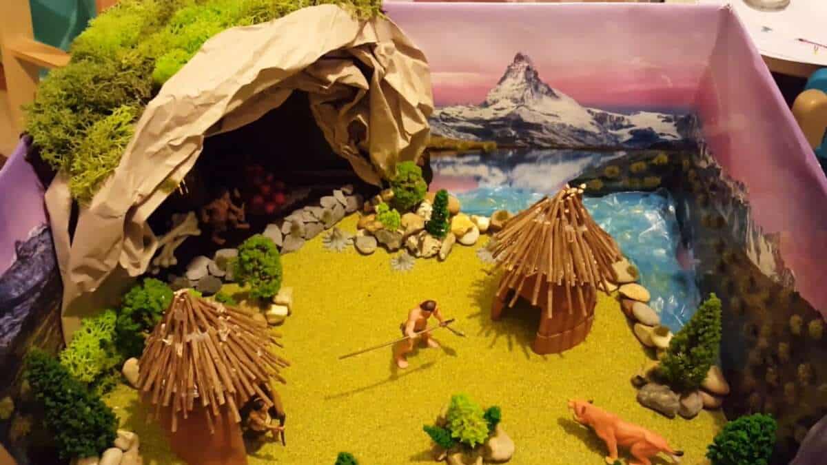 Aprende como realizar una Maqueta de la Prehistoria alfabeto movil