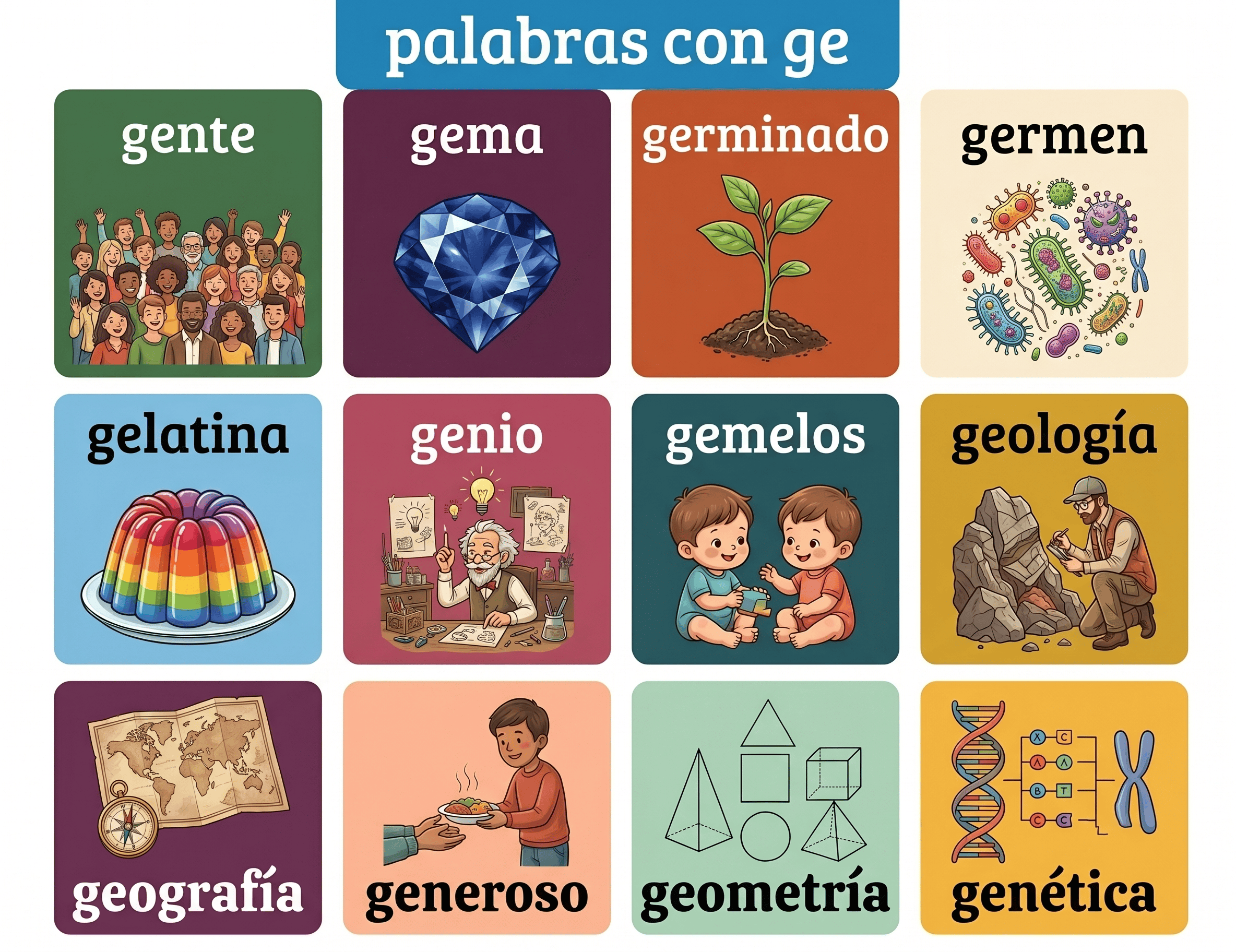 Palabras con ge