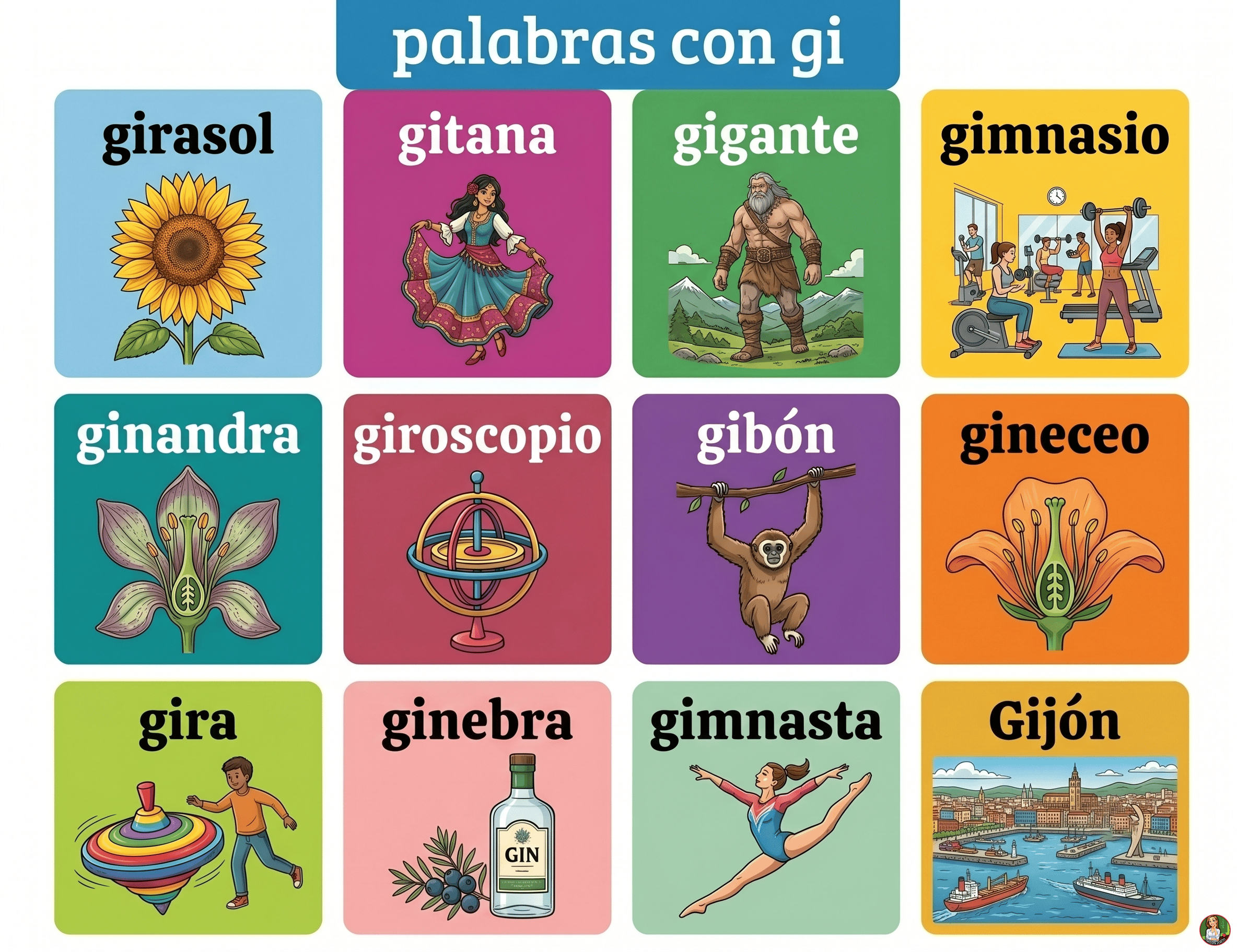 Palabras con gi