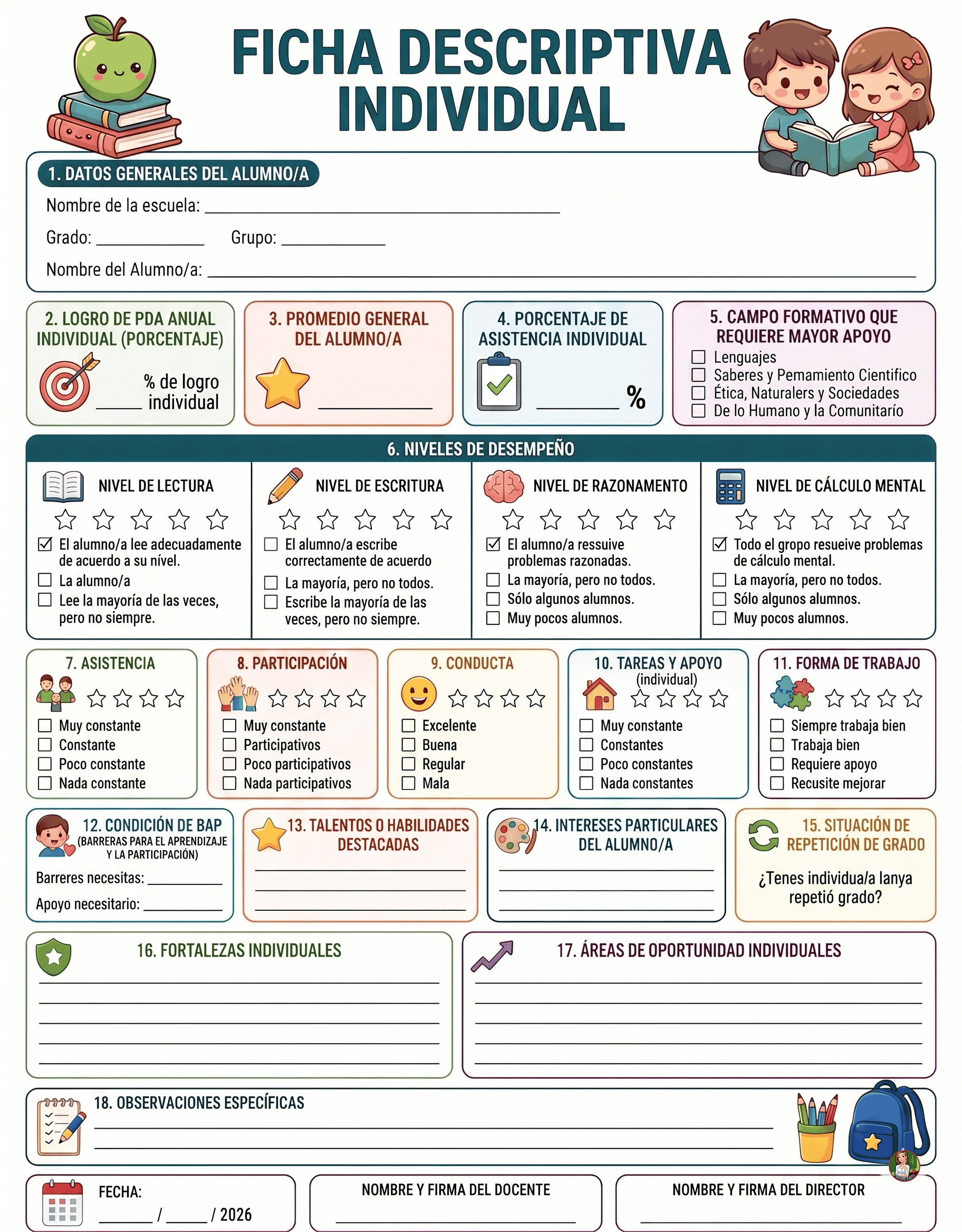 fichas descriptivas