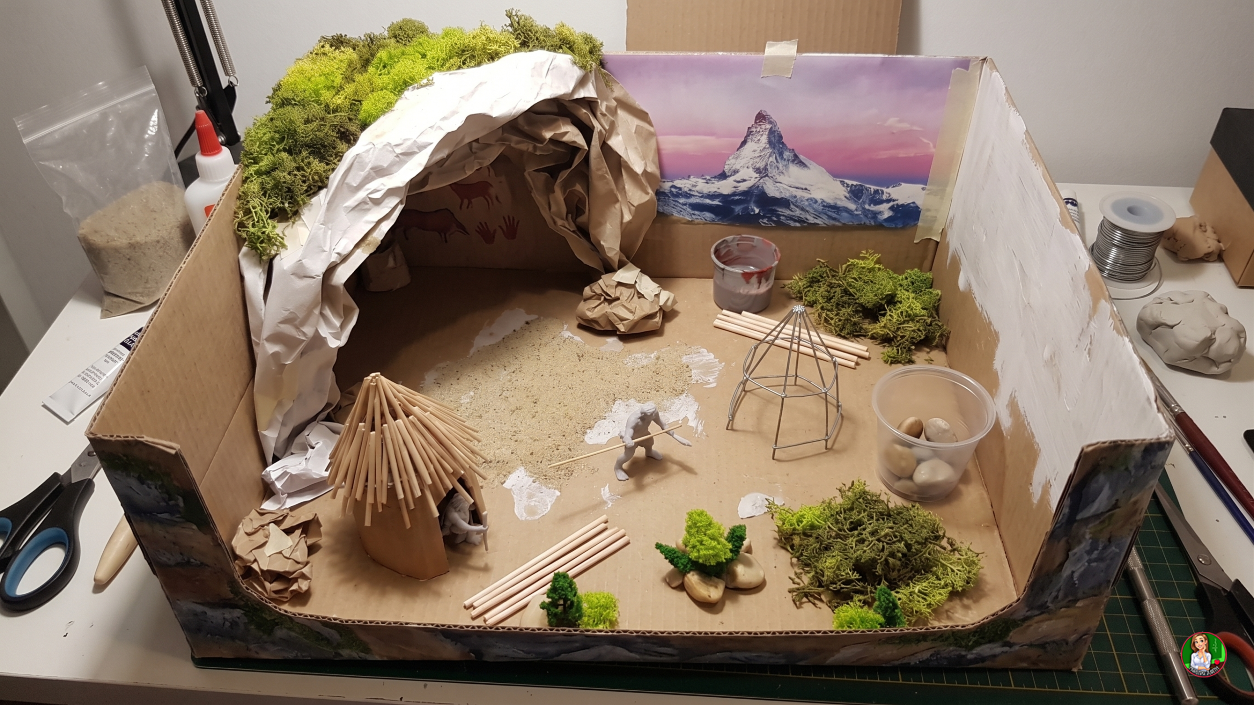 Como realizar una Maqueta de la Prehistoria Fácil maqueta de la prehistoria